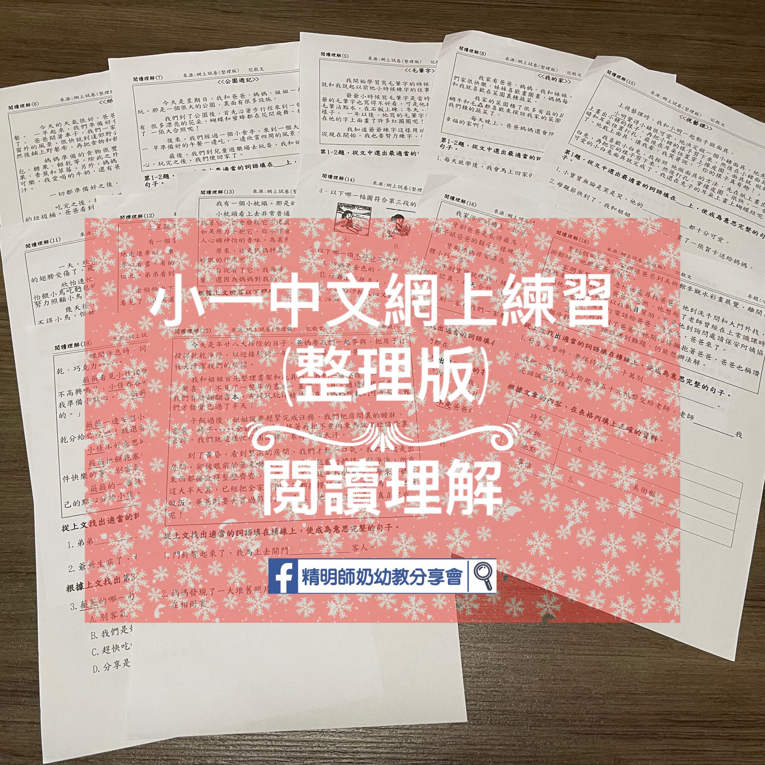 小一中文網上練習 整理版 閱讀理解40篇 精明師奶幼教分享會
